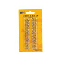 Крючки пришивные плательные №2 никель (уп.1картонка-24 комплекта) MH 6610-0062