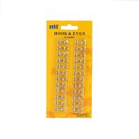Крючки пришивные плательные №3 никель (уп.1картонка-24 комплекта) MH 6610-0063