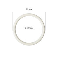 Кольцо регулировочное металл, 18мм, цв.004 приглушенный белый 2976 (уп.50шт) Arta-F