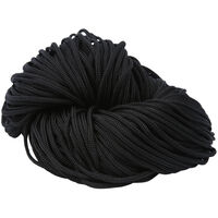 Шнур для одежды круглый цв черный 5мм (уп 100м) 5-02