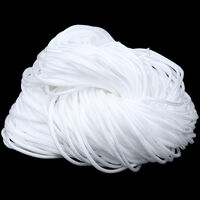 Шнур для одежды круглый глянцевый цв белый 5мм (уп 100м) В511