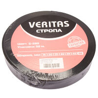 Стропа 50мм цв S-580 черный 28г/м (уп 50м) Veritas