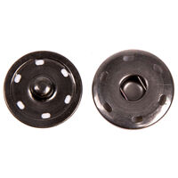 Кнопка металл (нерж), пришивная потайная, D=30мм, цв.черный никель (упаковка 500 штук)