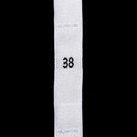 Р038АБ 38 - размерник жаккард - атлас белый (уп 1000шт)