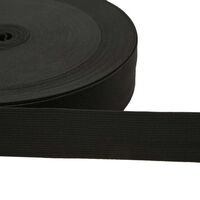 Резинка вязаная стандарт цв черный 035мм (уп 25м) Ekoflex