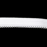 Резинка вязаная ажурная АБ 10мм белый (уп 1000м)