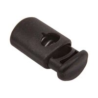 Фиксатор пластик 201-О цв черный для одного шнура (шнур 5мм) (уп 250 шт)