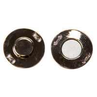 Кнопка пришивная с магнитом металл цв черный никель 21мм (уп 200пар) НРГ1158