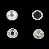 Кнопка NEW STAR рубашечная нержавеющая перламутровая жемчужина 9,5мм камень (никель) (уп 144шт)