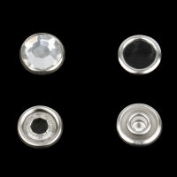 Кнопка NEW STAR рубашечная нержавеющая перламутровая жемчужина 11,5мм камень (никель) (уп 144шт)