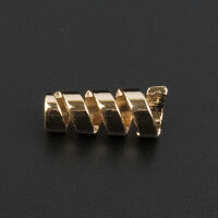 Концевик металл цв золото 9*20мм (шнур 4мм) Б248