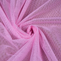 Ткань Сетка жесткая с люрексом стрейч 48гр/м2, 100пэ, 150см, розовый, SYF-5250PD/MP/D13/C#15_TOG01
