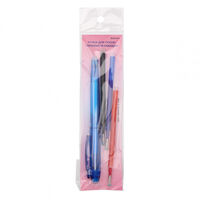 4461203 Ручка для ткани термоисчезающая с набором стержней (белый/розовый/чёрный/синий) БС