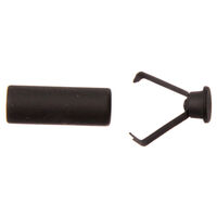 Концевик для шнура металл TBY OR.0305-5372 (20х7.5мм) (для шнура 5,5мм) цв.черная резина уп.100шт