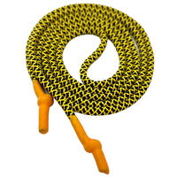 Шнур круглый 5мм цв желто-черный оранжевый декор наконечник узел (длина 135см)