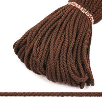 С831 Шнур отделочный плетеный 4мм (боб.30м) коричневый БС