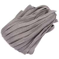 Шнур для одежды плоский цв серый 15мм (уп 50м) 108 Х/Б