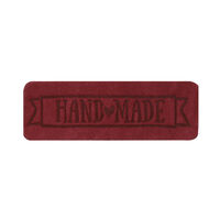 3 Термоаппликация из кожи 100% Hand Made 5,65х1,8см цв.коралловый 50 БС