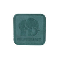 5003 Термоаппликация из замши 100% кожа Elephant 3,69х3,72см цв.зеленый 621 БС