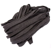 Шнур для одежды плоский цв серый тёмный 15мм (уп 50м) 109 Х/Б