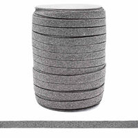 Шнур плоский плетеный 15мм х/б 07-4300 серый 05 (уп.75м) БС