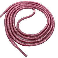 Шнур круглый цв розовый люрекс 0,5см  (длина 110см)