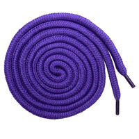 Шнур круглый хлопок фиолетовый 0,5см (длина 130см)