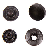 Кнопка КМП L-15 цв черный/оксид сталь 15мм (уп ок.720шт) Tal's