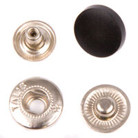Кнопка КМП L-15 цв черный/никель сталь 15мм (уп ок.720шт) Tal's