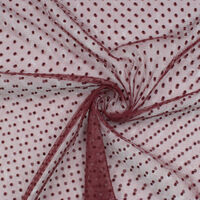 Ткань Сетка мягкая стрейч с флоком 30гр/м2, 100пэ, 150см, бордовый, 7167/D2/C#2_TOG01