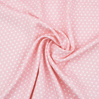 Ткань Штапель 110гр/м2, 100вск, 150см, горох, розовый, 8576/1_TOG05