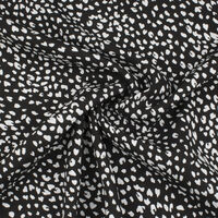 Ткань Штапель 110гр/м2, 100вск, 150см, пятна, черный, 8542/3_TOG05