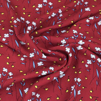 Ткань Штапель 110гр/м2, 100вск, 150см, цветы, красный, 8535/3_TOG05