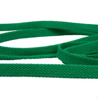 Шнур для одежды плоский 15мм, 100хб, зеленый/018 (катушка 50м) Bombacio