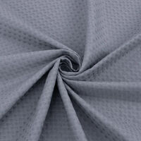 Ткань Вафельное полотно 240гр/м2, 100хб, 150см, Ромб 1х1, серо-голубой_TPG021