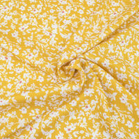 Ткань Штапель 90гр/м2, 100вск, 145см, цветы, желтый, VT-10632/D14/C#2_TOG01