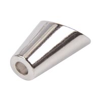 Концевик для шнура металл 6660-0046  (17,5х9х8мм) (для шнура 3-3,5мм) цв.никель  уп. 100 шт.