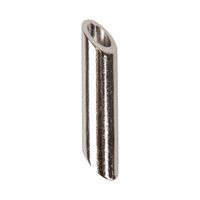Концевик для шнура металл 6660-0119  (25х6мм) (для шнура 4-5мм) цв.никель  уп. 100 шт.