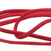 Шнур для одежды круглый с сердечником, 6мм, 100хб, цв красный/126 (катушка 50м) Bombacio