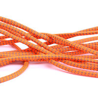Шнур светоотражающий "крапинка" круглый с сердечником 6мм, 100пэф, оранжевый неон (катушка 50м)