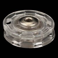 Кнопка пришивная декоративная металл/пластик цв прозрачный пластик/никель 21мм (уп 50шт) 6608-0304A