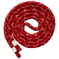 Шнур круглый с декор. наконечником красный/белый диаметр 1см (длина 130см )