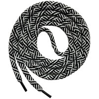 Шнур круглый с декор. наконечником Орнамент черно/белый диаметр 0,5см (длина 130см)
