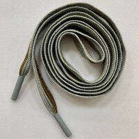 Шнурки TBY плоский 15мм арт.SLF055 длина 130 см цв.серый