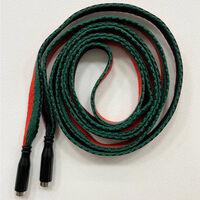 Шнурки TBY плоские 10мм арт.SLF026 длина 130 см цв.красный/зеленый/черный