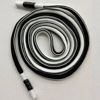 Шнурки TBY круглые 08мм арт.SLC018.10 длина 130 см белый/черный