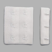 Текстильная застежка с крючками 3*2 для бюстгалтера, 2494, 57мм цв.001 белый  (уп.25 шт)  Arta-F