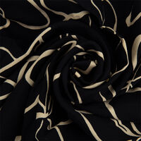 Ткань Штапель 110гр/м2, 100вск, 145см, цветы, черный, VT-11157/D3/C#1_TOG01