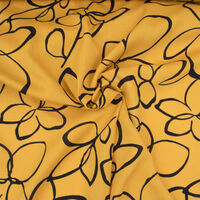 Ткань Штапель 110гр/м2, 100вск, 145см, цветы, желтый, VT-11157/D3/C#4_TOG01