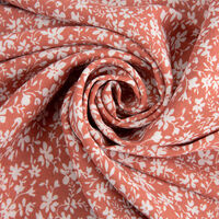 Ткань Штапель 90гр/м2, 100вск, 145см, цветы, персиковый, DT-15059/D49835/C#2_TOG01